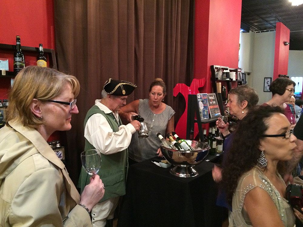 The French wine expert pours for guests last year. Lafayette Society