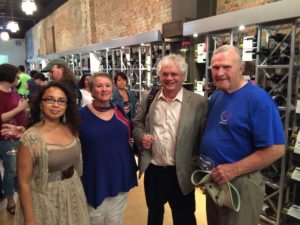 Wine tasting on the outdoor patio