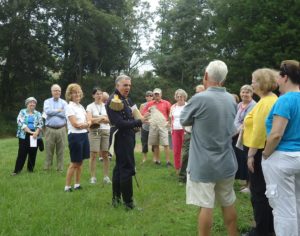 Lafayette Trail Tour participants with Major Bruce Daws