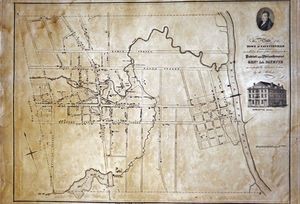 Image of the 1825 Lafayette map of Fayetteville