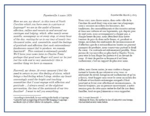 Transcription and translation of a letter written by Lafayette