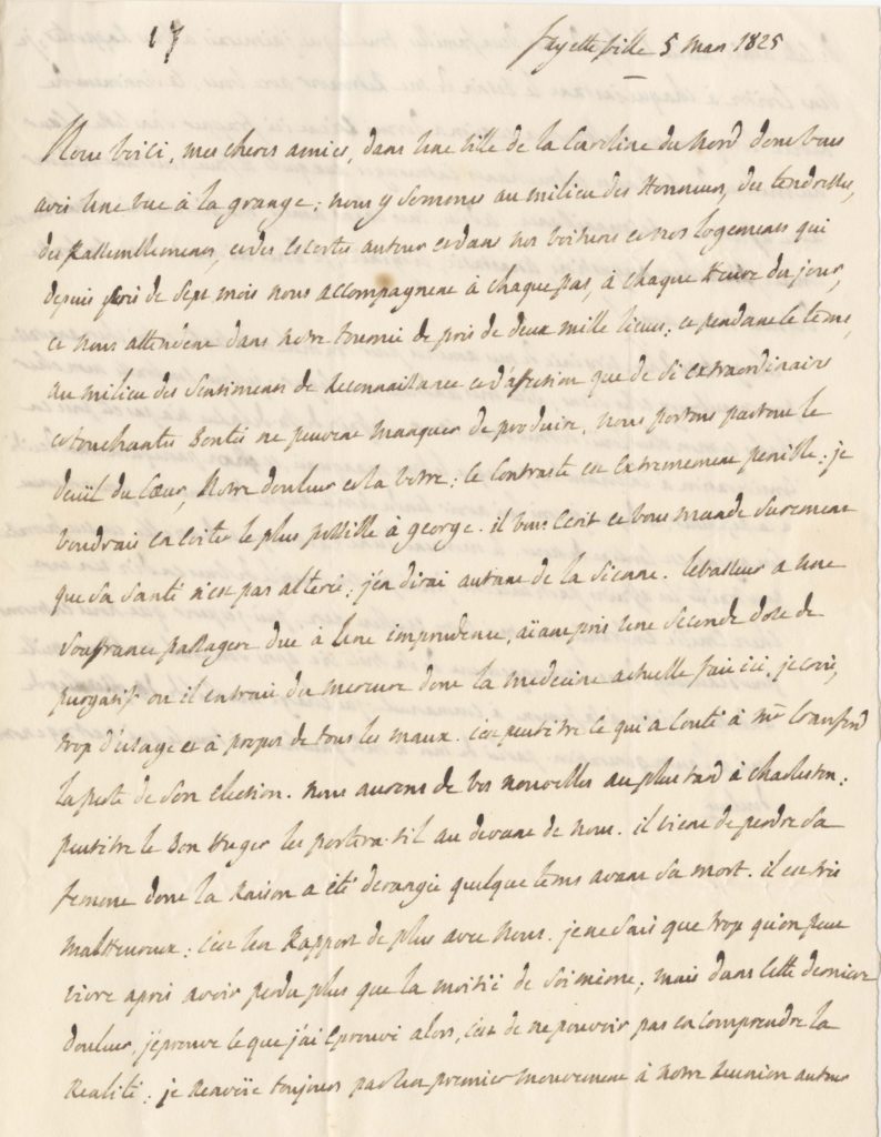 Image of a letter written by Lafayette