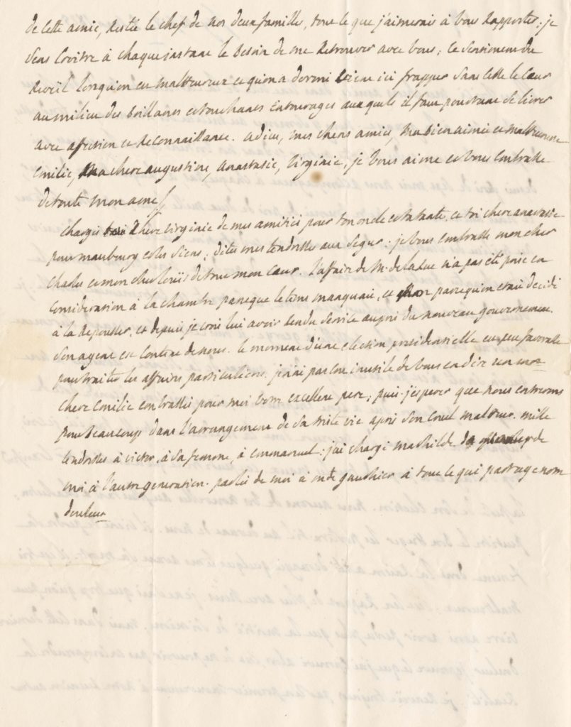 Image of a letter written by Lafayette