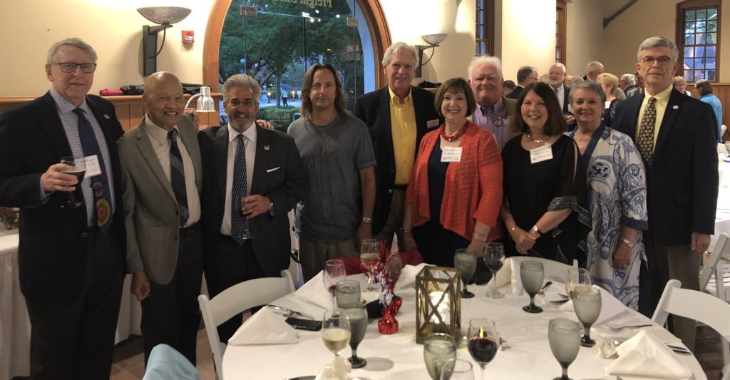 Photograph of officers of the American Friends of Lafayette with members of the Fayetteville, NC, Lafayette Society at the AFL annual meeting dinner